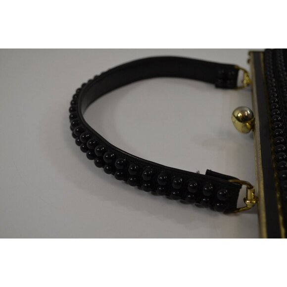 Grande Bead Purse Vintage Beaded Handbag 1940s Formal Evening Bag Snap Close - Picture 3 of 8